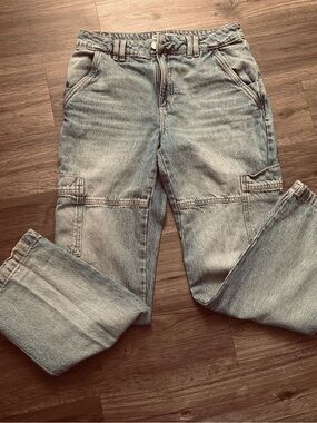Garage Light Wash Blue Wide Leg Jeans